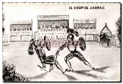 O Golpe de Jarnac — cena de combate medieval — Gilibert