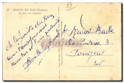 Pointe du Raz (Finistère) — Zatoka Zmarłych — Les Éditions d'Art Y. GART — Rewers