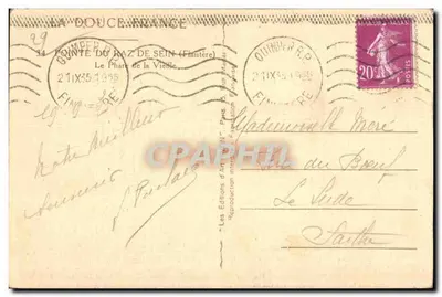 Pointe du Raz de Sein — Molożny Fary — Wydawnictwo Sztuki 'GAVIN' (Finitère) — Rewers