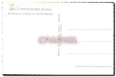 A Ponta do Raz — Farol da Velha — Ilha de Sein no fundo — Éditions de l'Ouest — Verso