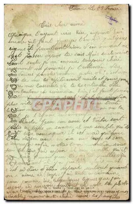 Brest — Most Narodowy — widok wykonany z Bulwaru Thiers — Stara pocztówka — Rewers