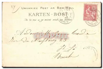 BREST - Le Goulet — widok portu z fortami — wydawca Villard, n° 364 — Rewers