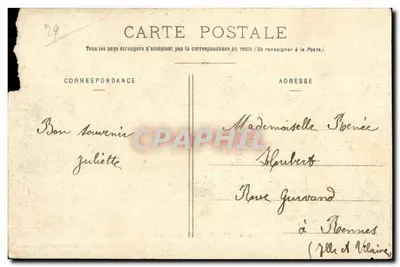 Brest - Wejście do Zamku — Kolekcja H. Laurent, Port-Louis — Rewers
