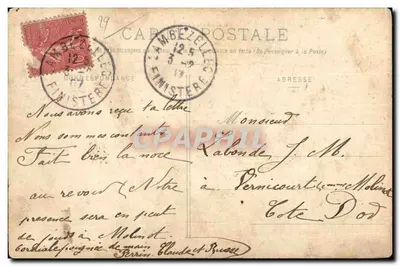 Rade de Brest — widok morski z statkami i łodziami — kolekcja H. Laurent, Port-Louis — Rewers