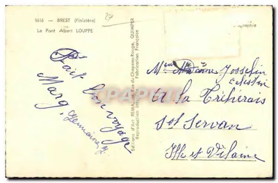 Most Albert Louppe — Brest (Finistère) — Wydawnictwo Artystyczne REMA — Rewers