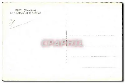 Brest (Finistère) — Het Kasteel en het Goulet — uitgever Challe & Macon, nummer 24 — Achterkant