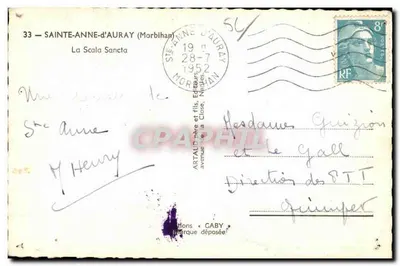 Sainte-Anne-d'Auray — La Scala Sancta — wydawca Caby, n°33 — Rewers