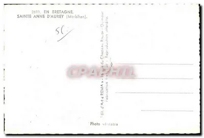 Sainte-Anne d'Aurey — Morbihan — wydawca REMA, nr 2693 — Rewers