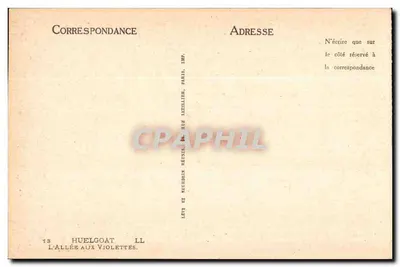 Laan van de Viooltjes — Huelgoat — Imp. Lex et Meurders Reunis, Parijs — Achterkant
