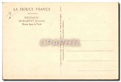 Droga przez las — Bretagne (Finistère) — Wydawnictwo Sztuki Yvon, nr 99 — Rewers