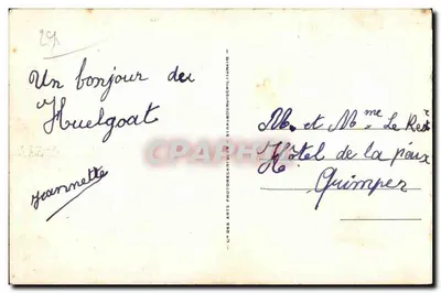A Lagoa dos Porcos — Huelgoat — LL.12 — Editor: Cie des Arts Photomécaniques - Strasbourg — Verso