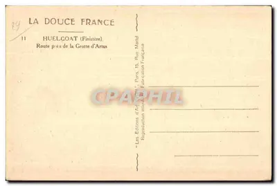Rota perto da Gruta de Artus — Huelgoat (Finistère) — Les Éditions d'Art Français — Verso