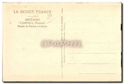 Lampaul-Guimiliau — Detalles del pórtico y del calvario — Ediciones YVON — Reverso