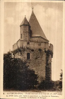 Elven (Morbihan) — Facha exterior da Torre N.-O. (século XV) — G. Arboix, editor