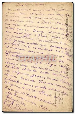 Brest — La Porte du Château — éditeur LL, n° 53 — Rewers