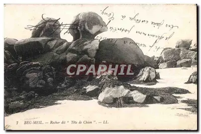 Beg-Meil — Rocha chamada "Cabeça de Cão" — LL.