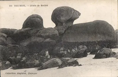 Beg-Meil — Estudo de Rochas — Coleção Anglaret, Quimper