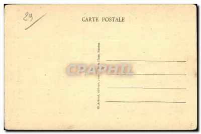 Pequena gruta atravessando totalmente a ponta do Rax da Rille dos Falecidos — à Bale d'Audierne — G. Artaud, Nantes — Verso