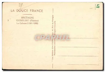 Der Calvarienberg von Guimiliau — Bretagne — Éditions d'Art Yvon, Paris — Rückseite