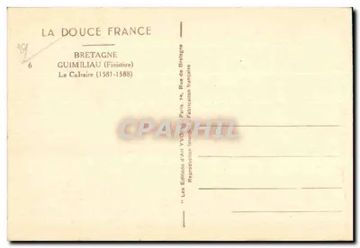 Le Calvaire de Guimiliau — Bretagne — Éditions d'Art Yvon — Verso