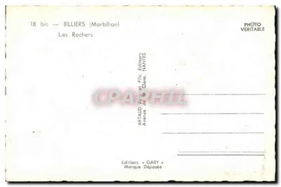 Les Rochers — Billiers (Morbihan) — Éditions Gaby — Verso