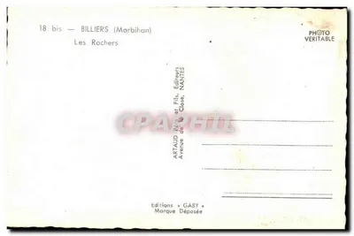 Billiers (Morbihan) — Os Rochos — Edições Gaby — Verso