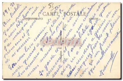 Gourin (Morbihan) — The Church — Postcard — Back