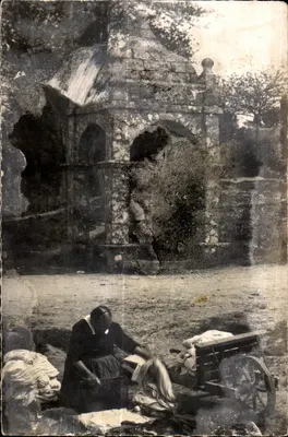 Bilhete postal semimoderno Noyal muzillac (Morbihan) a fonte de santo martinho