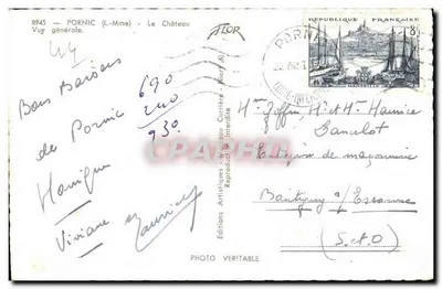 PORNIC (L.-Mme) — Widok na zamek — Wydawnictwo Artisitiques FLOR — Rewers