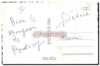 Pontivy — Pejzaż z najważniejszych zabytków — Wydawca ARTAUD Père et Fils, Nantes — Rewers