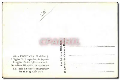 Kościół św. Józefa w Pontivy — Pontivy (Morbihan) — Wydawca Mozais, nr 68 — Rewers