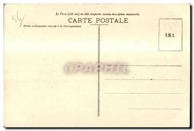 Quiberon (Morbihan) — widok na morze i skały — Kolekcja L. Lanzelongue, nr 270 — Rewers