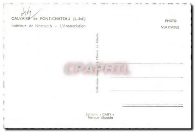 Kruistaf van Pont-Château — Binnenkant van Nazareth — De Verklaring — Uitgave Caby — Achterkant