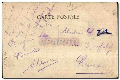 Brest — Port — Statek wojenny w przystani — wydawca E.D. nr 66 — Rewers