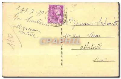 BREST — El puerto militar — Salida del crucero Montcalm — LL. — Reverso