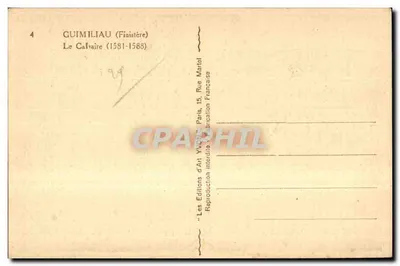 गुइमिलियौ (फिनिस्तेर) — कैल्वेयर (1581-1588) — आर्ट एडिशन्स इवोन, पेरिस — पीछे