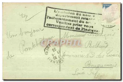Peregrinação do Calvário de PONT-CHATEAU — O pequeno Seminário — Foto E. Hamon, Ploermel — Verso