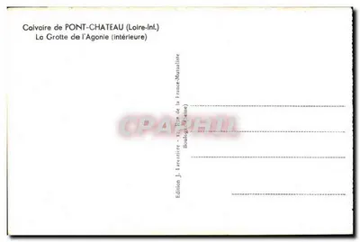 Calvaire de PONT-CHATEAU — A Gruta da Agonia (interior) — Edição da Rie da França-Mutualista — Verso
