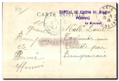Pornic (Loire-Inf.) — A entrada do porto perto do castelo — Coleção F. Chapeau, Nantes - 3e mille — Verso