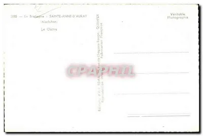 Sainte-Anne-d'Auray — Il Cloître — Éditions d'Art REMA, Quimper — Verso