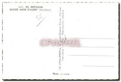 Santa Ana d'Aurey — Morbihan — Ed. d'Art d'Réma — Verso