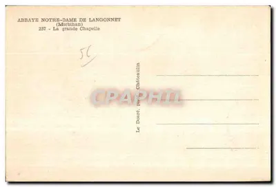 Abadia Notre-Dame de Langonnet — A grande capela — Le Doaré, fot. Châteaulin — Verso