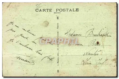 LORIENT — Vue générale du Port de Guerre — éditeur J. Nozais, n° 198 — Verso