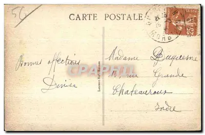 Presqu'île de Quiberon — Rochers de Kerné par gros temps — n°1185 — Verso