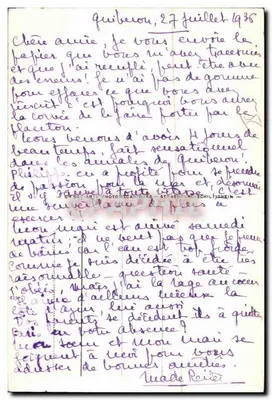 Quiberon - Os rochedos de Port Bara — série 143, editor H. C. — Verso