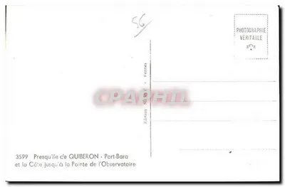 Presqu'île de Quiberon - Port-Bara e a Costa até a Ponta do Observatório — Edição M. Y. - Rennes — Verso