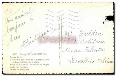 Saint-Pierre-Quiberon — vista panoramica — Edizione Mésny, n°5652 — Verso