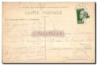 Quiberon (Morbihan) — Studium fali przy Port-Pigeon — Zbiór J. Lannes-Jugues, n°74 — Rewers