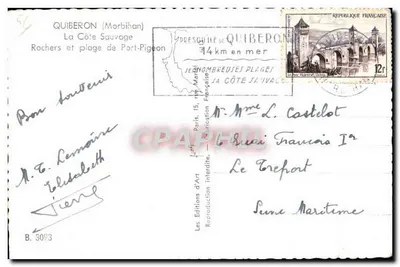Port-Pigeon — Rochers et plage — Éditions d'Art Quiberon — Verso