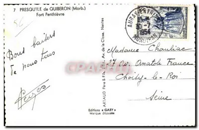 Presqu'île de Quiberon — Fort Penthièvre — Wydawnictwo Gaby — Rewers